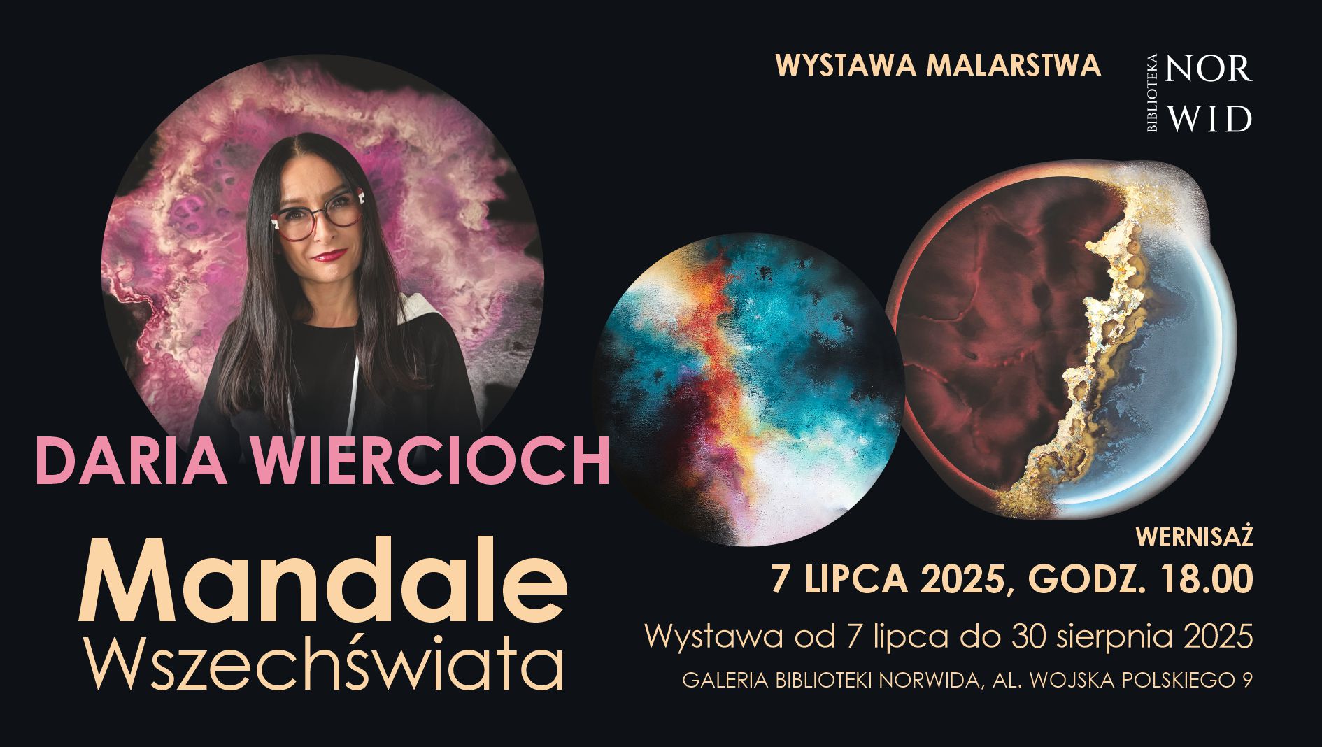 Daria Wiercioch – Mandale Wszechświata – wernisaż wystawy malarstwa